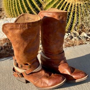 COCONUTS by MATISSE Skyler Boho Strappy Pirate Style BOOTS Size 6M